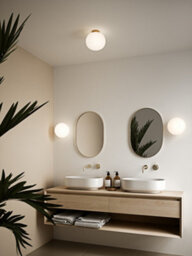 Nordlux Alton Glass Ceiling Light Hand Blown Brass,mains - thumbnail 4