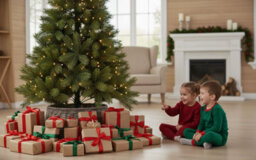 Natural Wicker Christmas Tree Skirt - Grey Medium For Tree Base - thumbnail 2