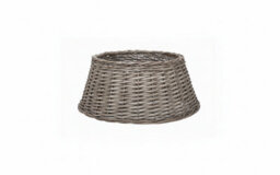 Natural Wicker Christmas Tree Skirt - Grey Medium For Tree Base