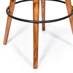 Elm Home And Garden 100% Real Genuine Leather Breakfast Kitchen Bar Stool Tan Brown - thumbnail 4