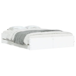 Berkfield Bed Frame With Drawers Without Mattress White 140X190 Cm - thumbnail 3