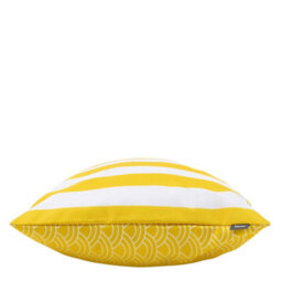 icon Indoor And Outdoor Deck Stripe Set Of 2 Ochre Yellow Waterproof Filled Cushion - thumbnail 4