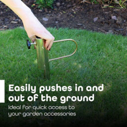 Divchi Washing Line Spike Rotary Ground Parasol Stand  Soil Spike  Cloth Airer Stand Base  Outdoor  Umbrella  Soil Sand - thumbnail 3