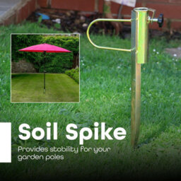 Divchi Washing Line Spike Rotary Ground Parasol Stand  Soil Spike  Cloth Airer Stand Base  Outdoor  Umbrella  Soil Sand - thumbnail 2