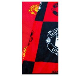 Manchester United Fc Fleece Checkered Blanket Red/black (150Cm X 100Cm) - thumbnail 2