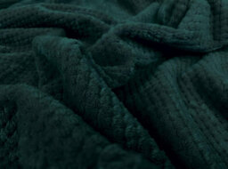 Waffle Flannel Fleece Throw Blanket Soft Warm Sofa Bed Travel (Emerald Green, Double) - Pack Of 2 - thumbnail 3