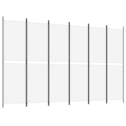 Vidaxl 6-Panel Room Divider White 300X200 Cm Fabric Room Dividers - thumbnail 4