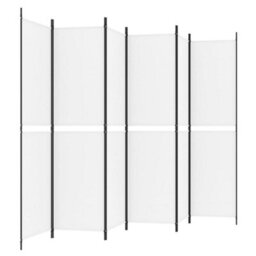 Vidaxl 6-Panel Room Divider White 300X200 Cm Fabric Room Dividers - thumbnail 5