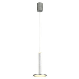 Luminosa Lighting Luminosa Modern Led Hanging Pendant Satin Nickel, Warm White 3000K 415Lm