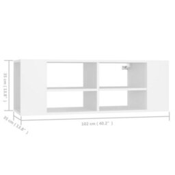 Berkfield Wall-Mounted Tv Cabinet White 102X35X35 Cm Engineered Wood - thumbnail 7