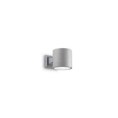 Ideal Lux Snif Round 1 Light Outdoor Up Down Wall Light White, Grey Ip54, G9
