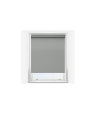 Dark Grey Water & Moisture Resistant Pvc Blackout Roller Blinds Ideal For Bathroom & Kitchen 160Cm Length - image 1