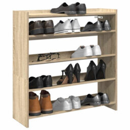 Berkfield Elegant Shoe Rack Sonoma Oak 80X25X81 Cm Engineered Wood - thumbnail 2