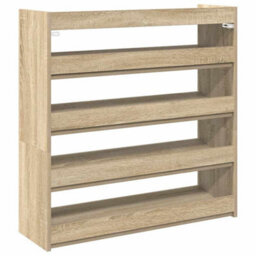 Berkfield Elegant Shoe Rack Sonoma Oak 80X25X81 Cm Engineered Wood - thumbnail 6