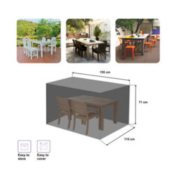 Home Source Flexicover 115Cm Oxford Polyester Grey Outdoor Modular And Rattan Furniture Sets Cover - thumbnail 3