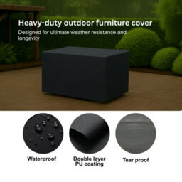 Home Source Flexicover 115Cm Oxford Polyester Grey Outdoor Modular And Rattan Furniture Sets Cover - thumbnail 2