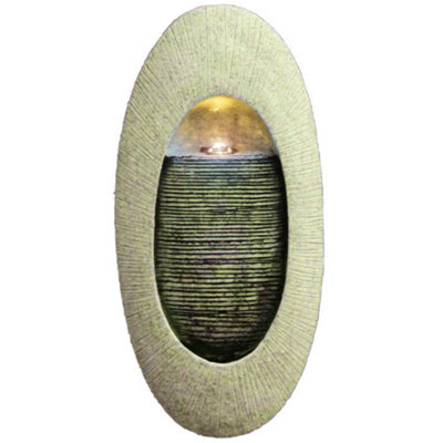 Geezy Wall Water Feature Outdoor Indoor Led Fountain Waterfall Garden Decor - image 1