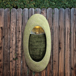 Geezy Wall Water Feature Outdoor Indoor Led Fountain Waterfall Garden Decor - thumbnail 6