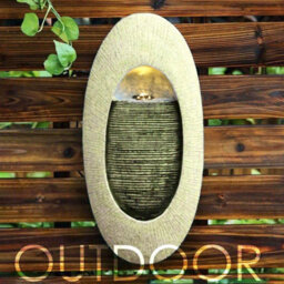 Geezy Wall Water Feature Outdoor Indoor Led Fountain Waterfall Garden Decor - thumbnail 2