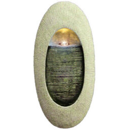 Geezy Wall Water Feature Outdoor Indoor Led Fountain Waterfall Garden Decor - thumbnail 1