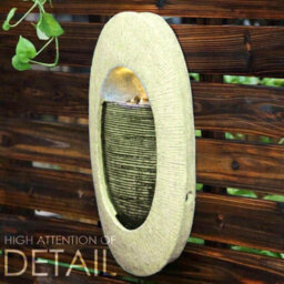 Geezy Wall Water Feature Outdoor Indoor Led Fountain Waterfall Garden Decor - thumbnail 3