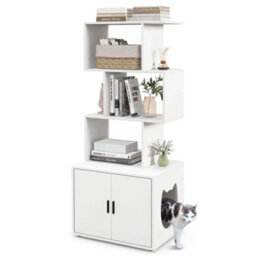Cat Litter Box Enclosure 142Cm Tall Hidden Cat Washroom Furniture - thumbnail 6