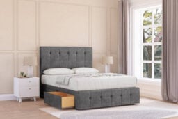 "Sloomy Cambridge Steel Plush Divan Bed Set 4 Drawers - 26"" Strutted & 12"" Footboard 6' Super King" - thumbnail 2