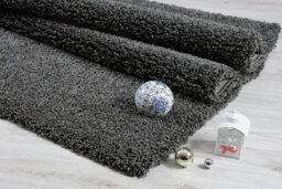 Smart Living Shaggy Soft Thick Area Rug, Living Room Carpet, Kitchen Floor, Bedroom Soft Rugs 60Cm X 110Cm - Dark Grey - thumbnail 4
