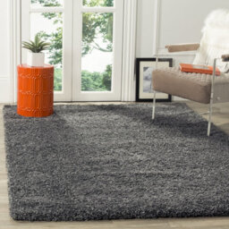 Smart Living Shaggy Soft Thick Area Rug, Living Room Carpet, Kitchen Floor, Bedroom Soft Rugs 60Cm X 110Cm - Dark Grey - thumbnail 1