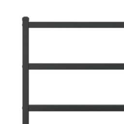 Berkfield Metal Bed Frame Without Mattress With Footboard Black 200X200Cm - thumbnail 8