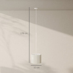 Homcom Linen Pendant Light, E27 Lampshade For Living Room, Bedroom, White - thumbnail 3