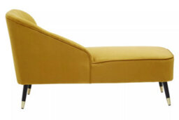 Orsina Mustard Velvet Chaise Lounge, Chaise Lounge Sofa For Home, Right Arm Chaise Sofa - thumbnail 4