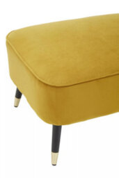 Orsina Mustard Velvet Chaise Lounge, Chaise Lounge Sofa For Home, Right Arm Chaise Sofa - thumbnail 5