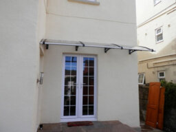 Canofix UK Canofix Door Canopy Pc 4000 Width X 1270 Projection (Black Bracket - Clear Sheet) - thumbnail 3