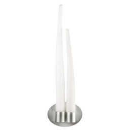 Luminosa Lighting Luminosa Estalacta Wall Lamp 2 Light Gu10 Indoor/outdoor, Silver/opal White - thumbnail 1