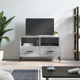 Berkfield Sturdy Tv Cabinet Grey Sonoma 80X36X50 Cm Engineered Wood - thumbnail 2