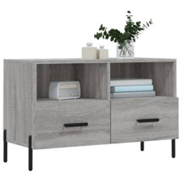 Berkfield Sturdy Tv Cabinet Grey Sonoma 80X36X50 Cm Engineered Wood - thumbnail 3