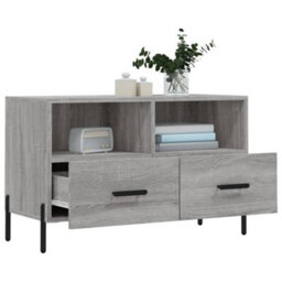 Berkfield Sturdy Tv Cabinet Grey Sonoma 80X36X50 Cm Engineered Wood - thumbnail 4