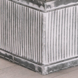 Willow Vintage Rustic Style Galvanised Metal Tin Ribbed Planter Large - thumbnail 4