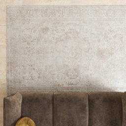 Loomed Beige Machine Washable Soft Neutral Area Rug With Bordered Design - 380 X 280Cm - thumbnail 3