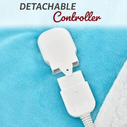 Glamhaus Heated Throw Electric Fleece Over Blanket Sofa Bed Large 160 X 130Cm Scuba Blue - thumbnail 6
