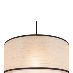 GoodHome Kinglet White, Natural & Black Round Lamp Shade (D)38Cm - thumbnail 7