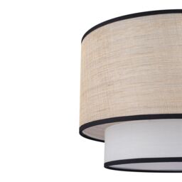 GoodHome Kinglet White, Natural & Black Round Lamp Shade (D)38Cm - thumbnail 4