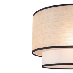 GoodHome Kinglet White, Natural & Black Round Lamp Shade (D)38Cm - thumbnail 5
