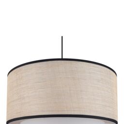 GoodHome Kinglet White, Natural & Black Round Lamp Shade (D)38Cm - thumbnail 6