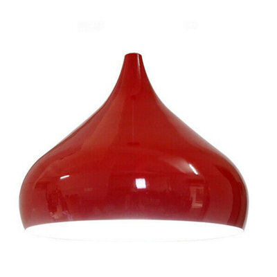 Red Ceiling Light Shade, Vintage Metal 22Cm Cone Shaped Lamp Shades Ceiling Pendant Lightshade For Living Rooms - image 1