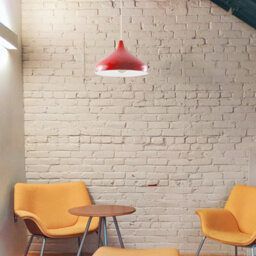 Red Ceiling Light Shade, Vintage Metal 22Cm Cone Shaped Lamp Shades Ceiling Pendant Lightshade For Living Rooms - thumbnail 6