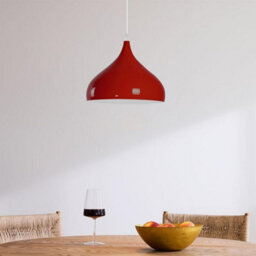 Red Ceiling Light Shade, Vintage Metal 22Cm Cone Shaped Lamp Shades Ceiling Pendant Lightshade For Living Rooms - thumbnail 2