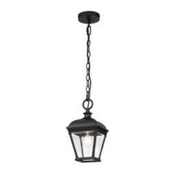 Luminosa Lighting Elstead Bayview Outdoor Pendant Ceiling Light Black, Ip44