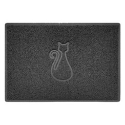 Nicoman Dark Grey Cat Embossed Spaghetti Coil Door Mat Dirt-Trapper Washable Barrier Doormat 90Cm X 60Cm - thumbnail 1